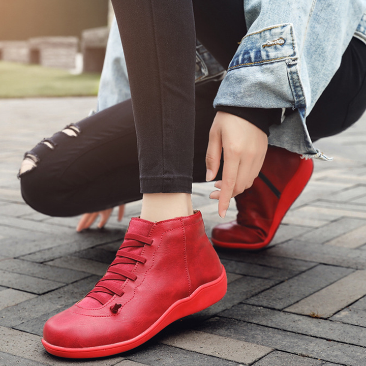 Poppy Chime Lace-Up Ankle Boots by Perlamila