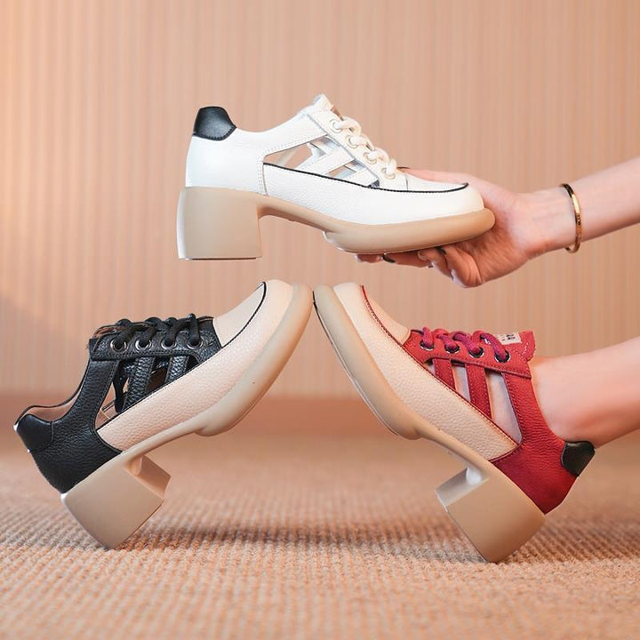 Orla Solace Lace-Up Pumps by Perlamila