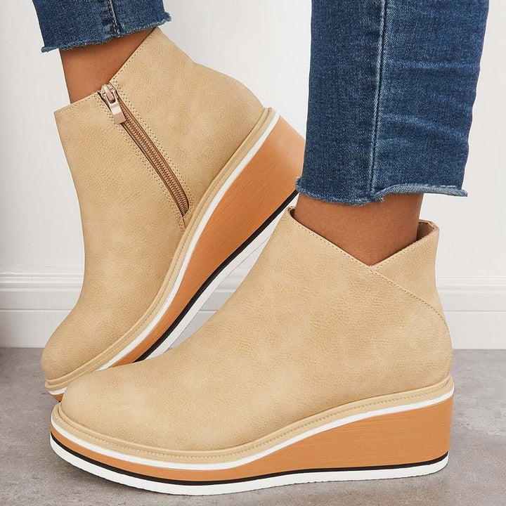 Blair Muse Ankle Boots – Beige