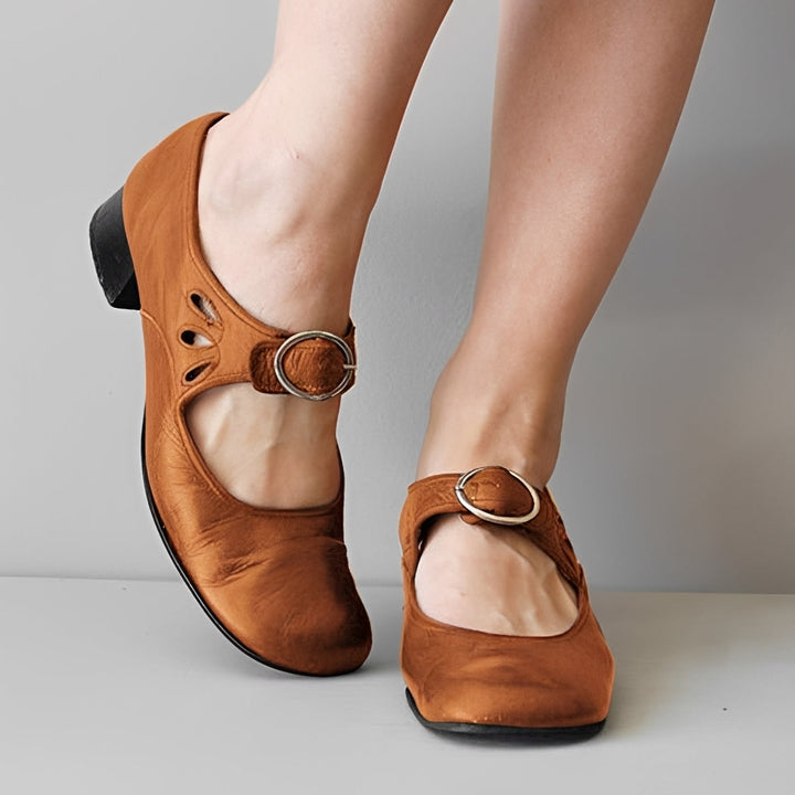 Rowan Muse Mary Jane Flats – Brown