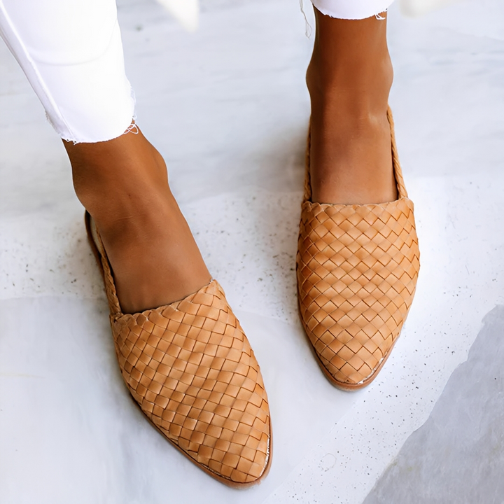 Cassidy Harmony Slingback Flats – Beige