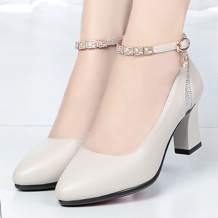 Opal Luster Block-Heel Pumps by Perlamila