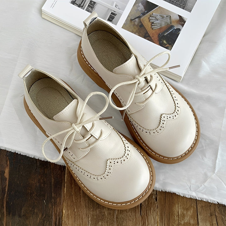 Holly Lyric Oxford Shoes – White