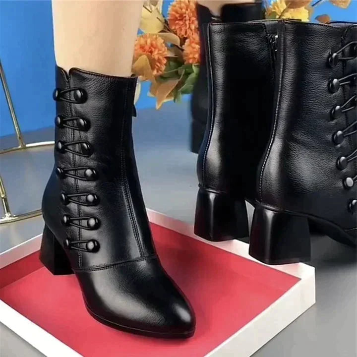 Sadie Chime Lace-Up Ankle Boots by Perlamila