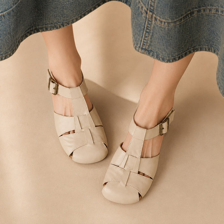 Kinsley Lyric Slingback Flats – Beige