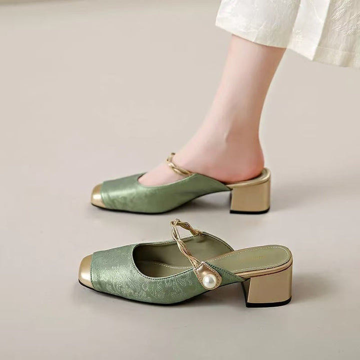 Darcy Solace Flat Mules by Perlamila