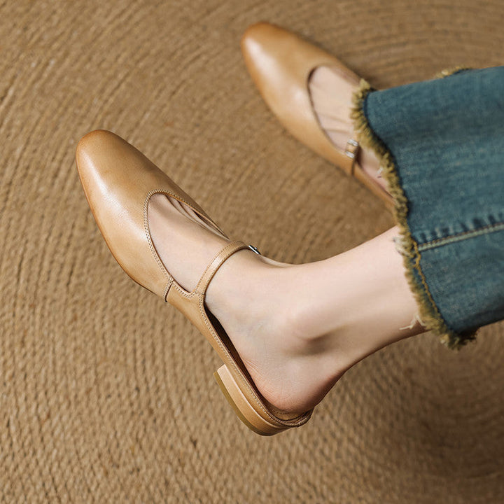Frances Charm Flat Mules by Perlamila