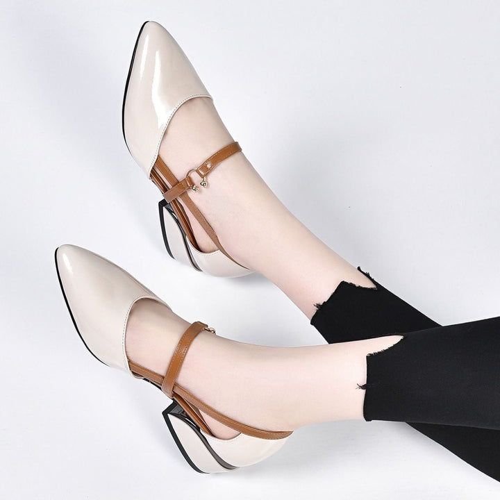 Livia Solace Pointed-Toe Slingback Pumps by Perlamila