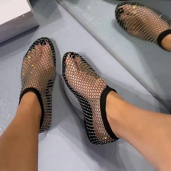 Bonnie Vesper Mesh Slip-On Flats by Perlamila