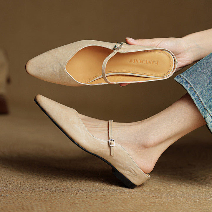Gigi Vesper Flat Mules by Perlamila