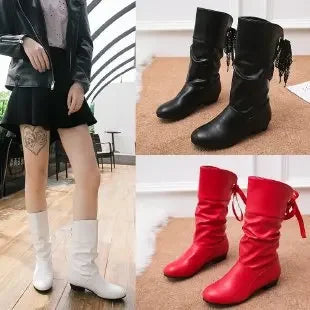 Aster Halo Mid-Calf Boots by Perlamila