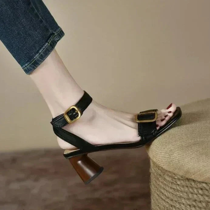 Ruby Charm Block-Heel Pumps by Perlamila