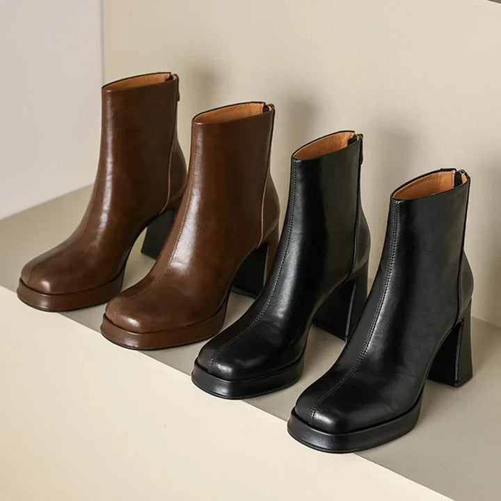 Estelle Chime Heeled Boots by Perlamila