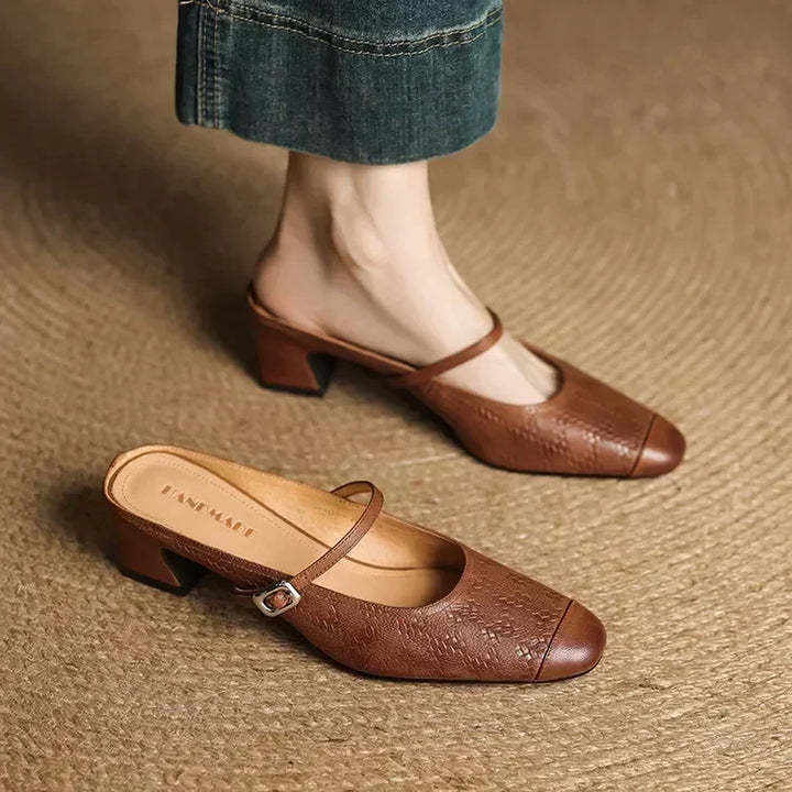 Molly Solace Heeled Mules by Perlamila