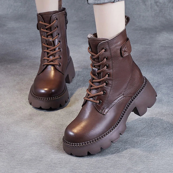 Camille Charm Lace-Up Boots by Perlamila