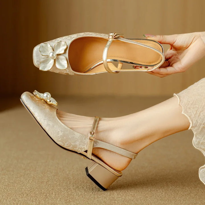 Adeline Solace Slingback Pumps by Perlamila