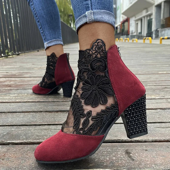Esme Vesper Lace Ankle Boots by Perlamila
