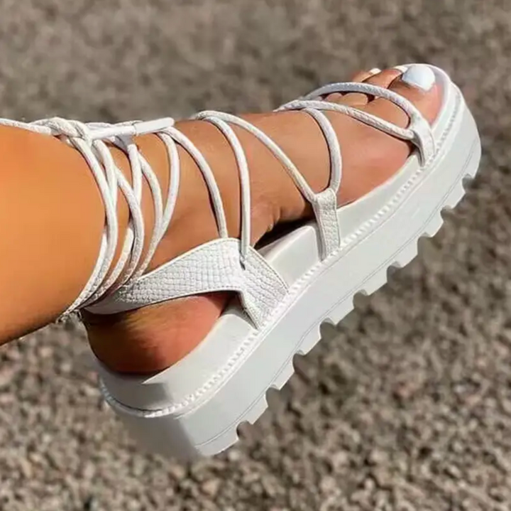 Naomi Charm Lace-Up Sandals by Perlamila