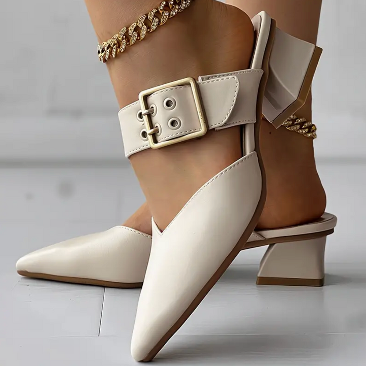 Maya Solace Block-Heel Pumps by Perlamila