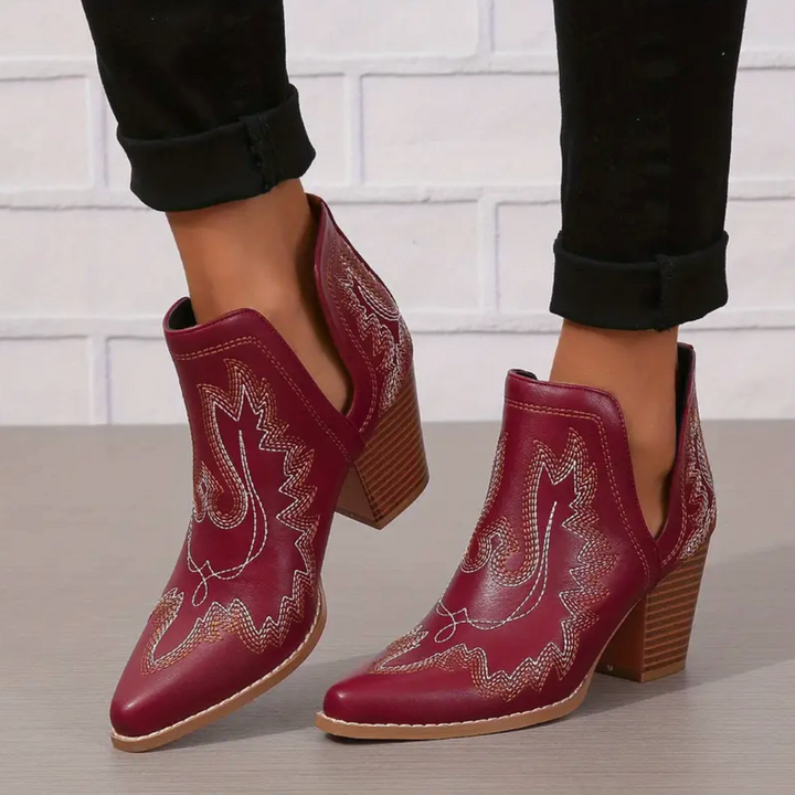 Rhea Halo Ankle Boots by Perlamila