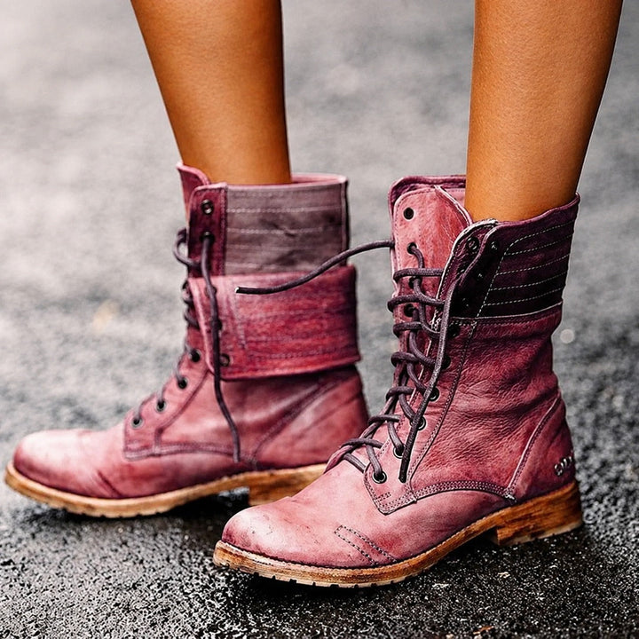 Brielle Lyric Ankle Boots – Red