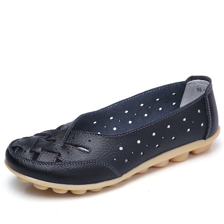 Dahlia Lagoon Ballet Flats – Black