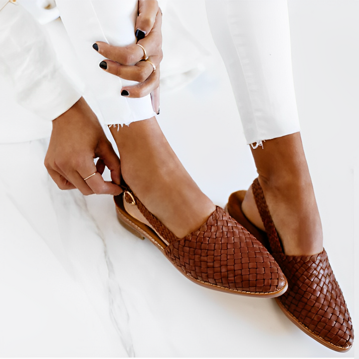 Kinsley Harmony Slingback Flats – Brown