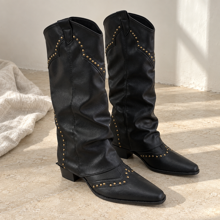 Kinsley Riviera Western Ankle Boots – Black