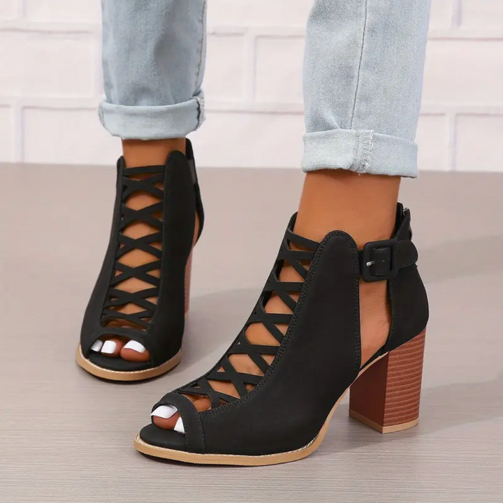 Ruby Vesper Heeled Sandals by Perlamila