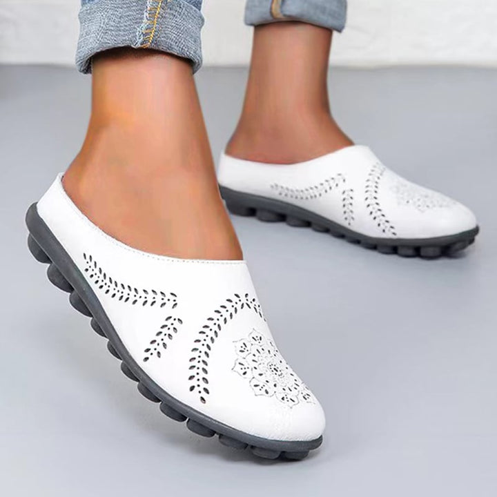 Lyra Chime Cutout Mules by Perlamila