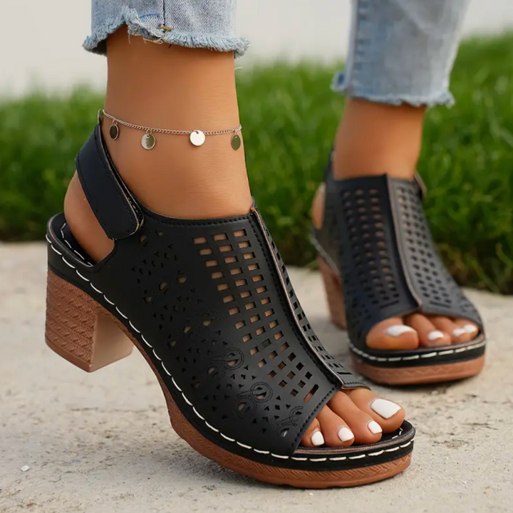 Grace Solace Heeled Sandals by Perlamila