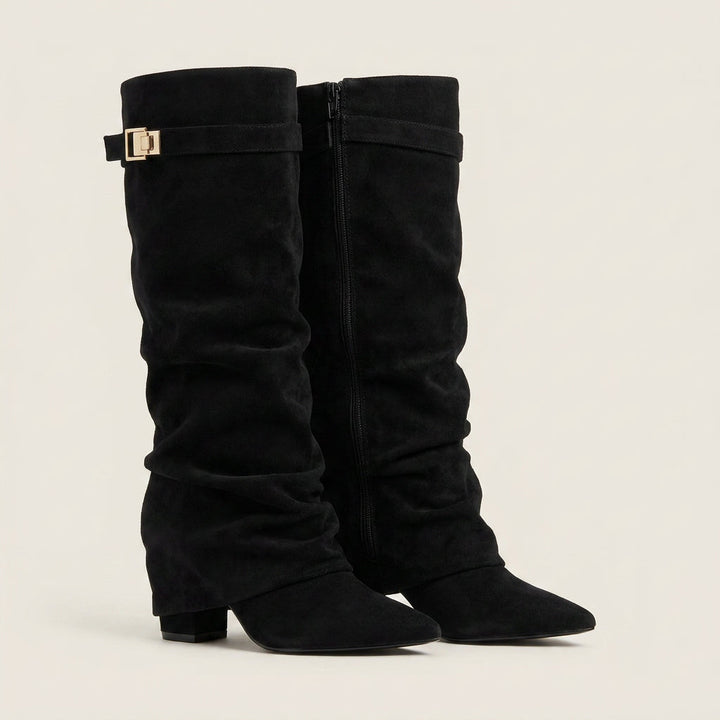 Delaney Riviera Knee-High Boots – Black